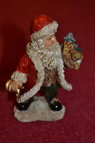 Weihnachten, Nikolaus, Kunststoff, handbemalt, ca. 13 cm