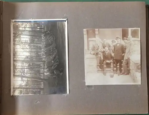 Kleines altes Jugendstil-Photoalbum mit 27 Photographien, ca. 1917