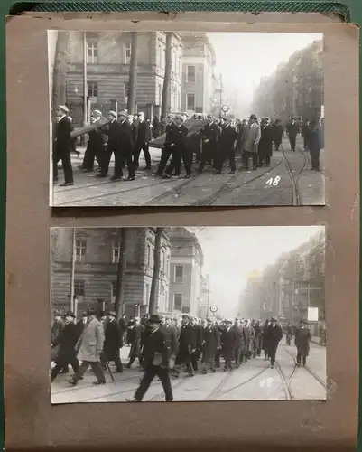 Kleines altes Jugendstil-Photoalbum mit 27 Photographien, ca. 1917