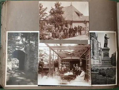 Kleines altes Jugendstil-Photoalbum mit 27 Photographien, ca. 1917