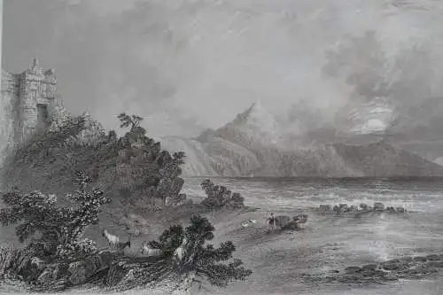 Stahlstich, Port of Seleucia, near Suadeah, 1840, W.H. Bartlett