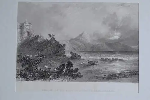 Stahlstich, Port of Seleucia, near Suadeah, 1840, W.H. Bartlett