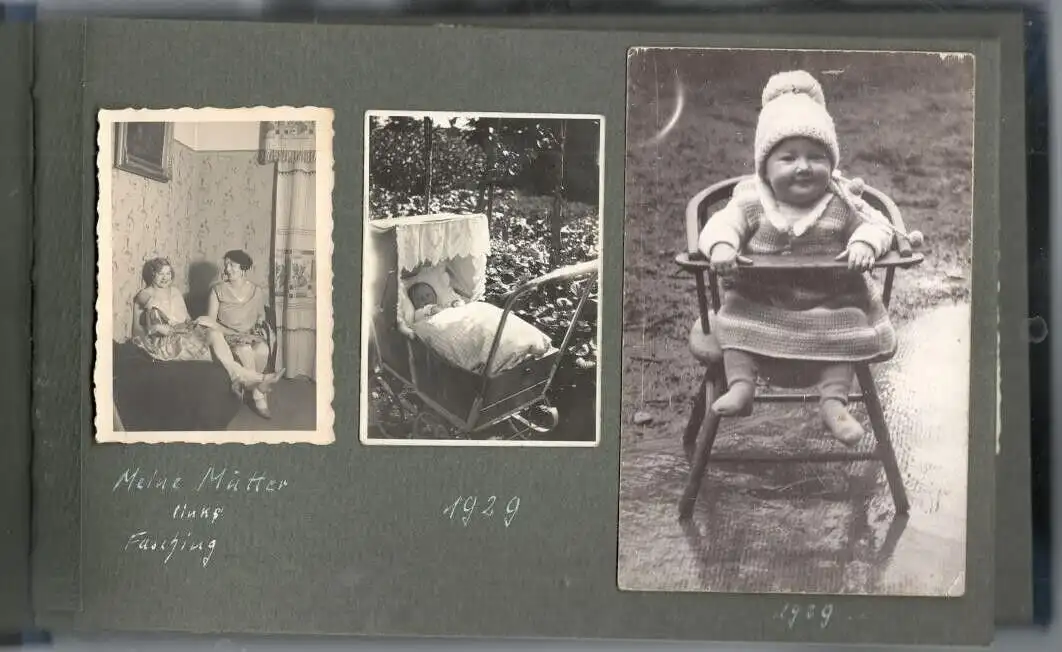 Photoalbum mit über 100 Aufnahmen aus 1920-1950er Jahren, meist Familienphotos