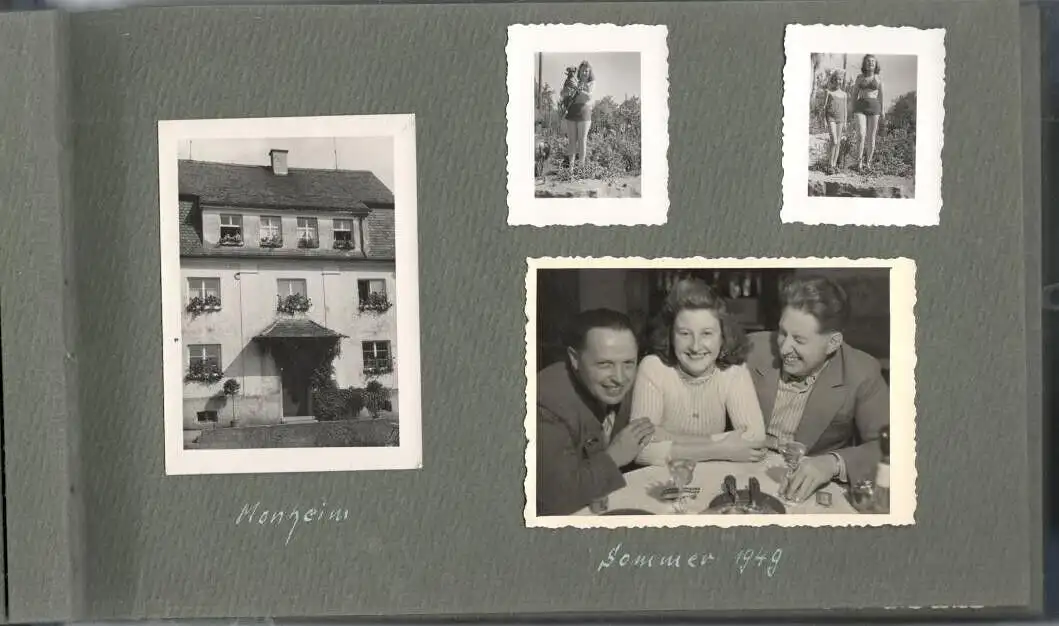 Photoalbum mit über 100 Aufnahmen aus 1920-1950er Jahren, meist Familienphotos
