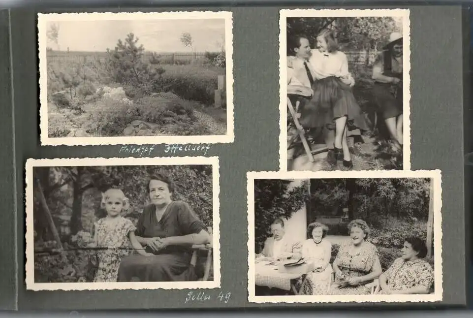 Photoalbum mit über 100 Aufnahmen aus 1920-1950er Jahren, meist Familienphotos