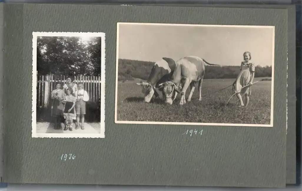 Photoalbum mit über 100 Aufnahmen aus 1920-1950er Jahren, meist Familienphotos