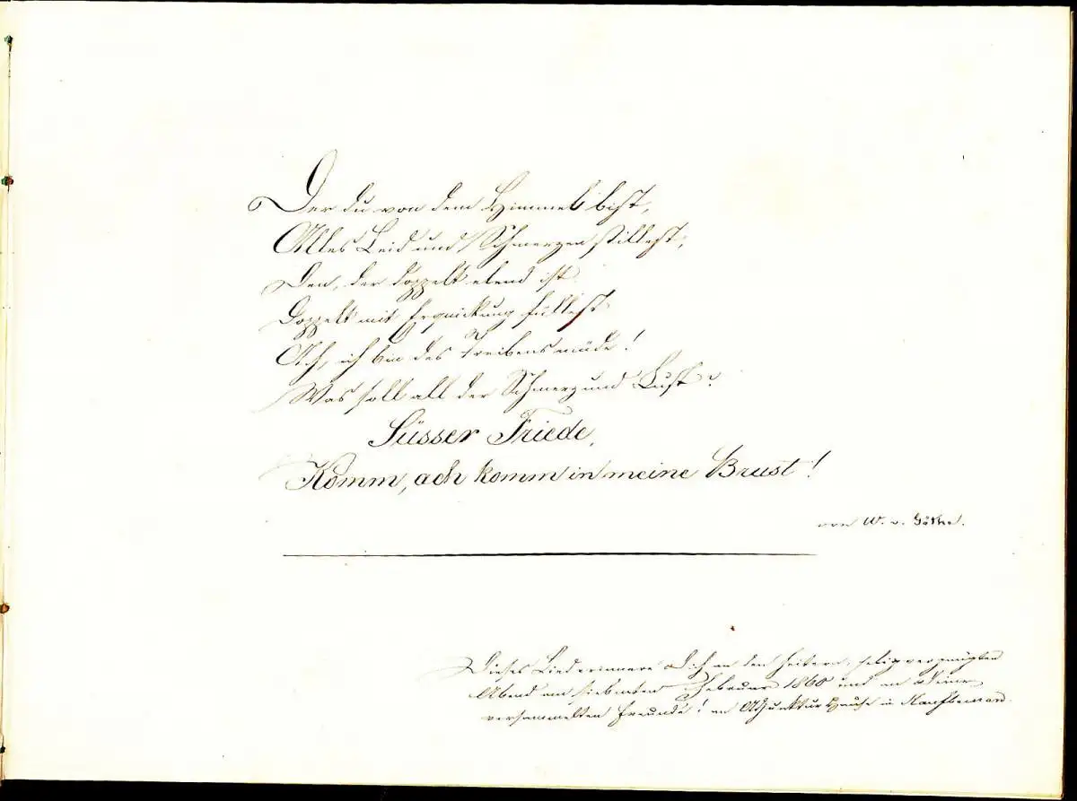 Poesiealbum,1850.ca.80 Seiten,nur teilweise beschrieben,braun-gold