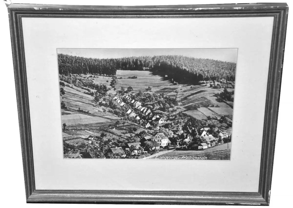 Fotografie,S/W,gerahmt, Eulengebirge,Friedrichshain,Schlesien/Polen,1930