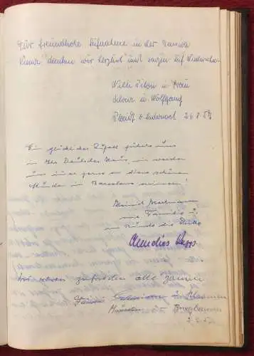 Gästebuch der Pension Viena in Barcelona, ab 1940