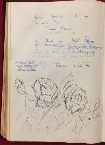 Gästebuch der Pension Viena in Barcelona, ab 1940