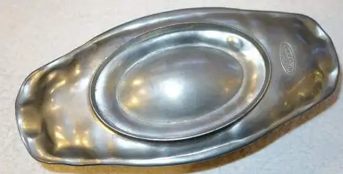 Zinn Pewter,Kayserzinn 4517,Sauciere mit Salamonssiegel,Jugendstil