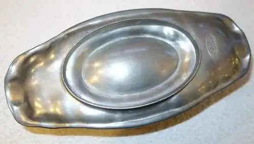 Zinn Pewter,Kayserzinn 4517,Sauciere mit Salamonssiegel,Jugendstil