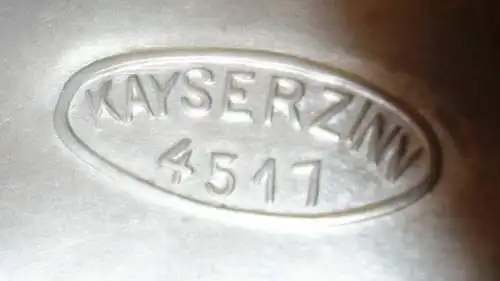 Zinn Pewter,Kayserzinn 4517,Sauciere mit Salamonssiegel,Jugendstil