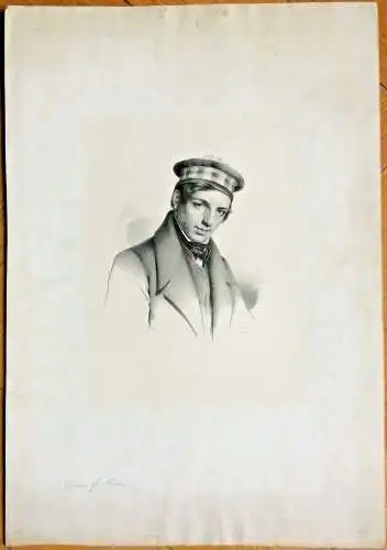 Lithographie Portrait Wilhelm Gail, Abzug vor der Schrift