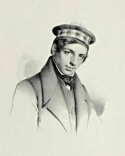 Lithographie Portrait Wilhelm Gail, Abzug vor der Schrift