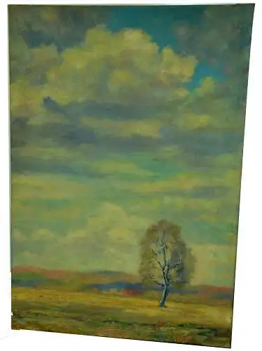 Gemälde,Öl a.Leinwand. Landschaft bei Starnberg, wohl. F. Schutz,22