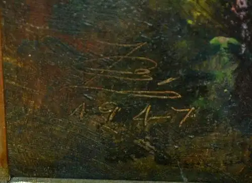 Gemälde,Öl a.Platte,Wiesenblumen,1947, signiert u. gerahmt