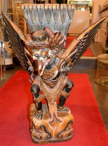 Skulptur,Garuda,Indonesien-Bali,polychrome Holzschnitzerei,nach 1945