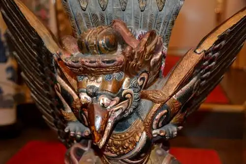 Skulptur,Garuda,Indonesien-Bali,polychrome Holzschnitzerei,nach 1945