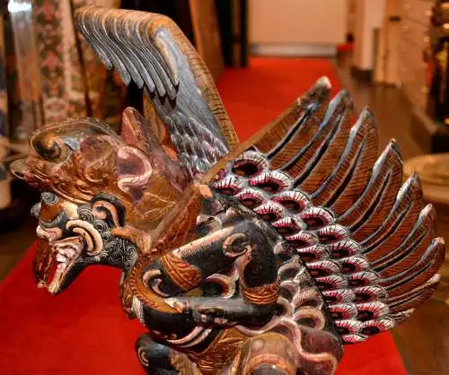 Skulptur,Garuda,Indonesien-Bali,polychrome Holzschnitzerei,nach 1945