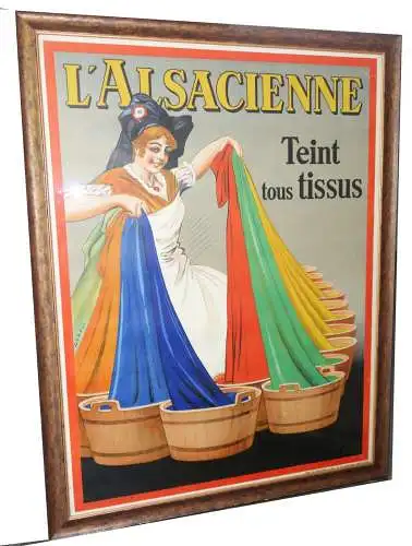 Orig.-Werbeplakat„L'Alsacienne“,sign.Dorfi,Belgien,um 1930,120 x 160 cm,gerahmt