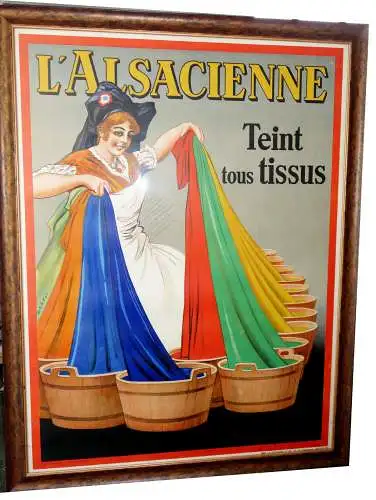 Orig.-Werbeplakat„L'Alsacienne“,sign.Dorfi,Belgien,um 1930,120 x 160 cm,gerahmt