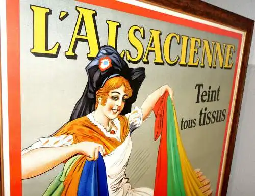 Orig.-Werbeplakat„L'Alsacienne“,sign.Dorfi,Belgien,um 1930,120 x 160 cm,gerahmt