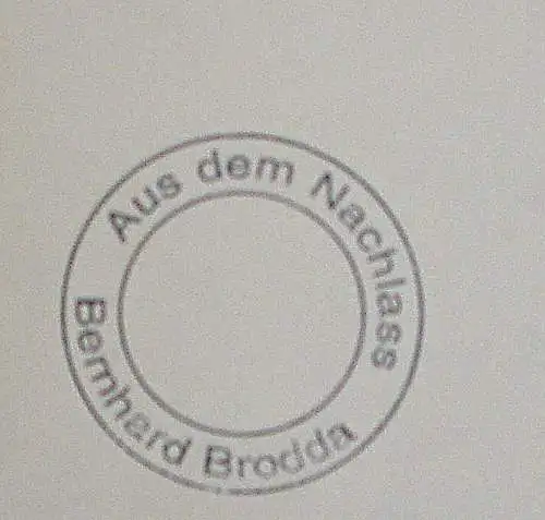 Bernhard Brodda,abstraktes Ölbild, auf Karton,Nachlaßstempel