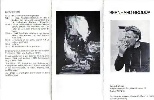 Bernhard Brodda,abstraktes Ölbild, auf Karton,Nachlaßstempel