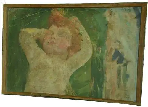 Gemälde,Öl a.Leinwand. Landschaft mit Baum bei Starnberg, F. Schutz,23
