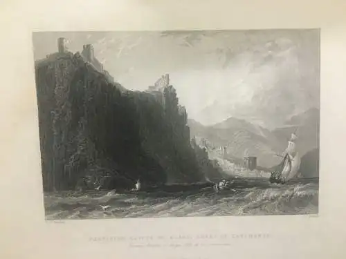 Grafik,Stahlstich, Fortified Cliffs of Alaya und Coast of Caramania,1841