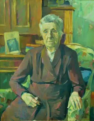 Gemälde,Öl a.Leinwand,Portrait alte Dame,sign. : Harald DUWE (1926-1984),gerahmt