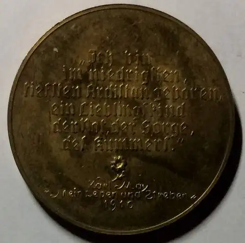 Medaille „KARL MAY“ aus Kupfer, ohne Jahresangabe