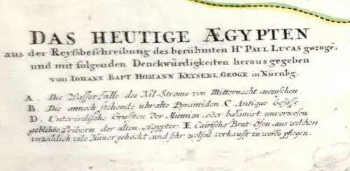 Landkarte,Aegyptus Hodernia Joh. Bapt.Homann,um 1720