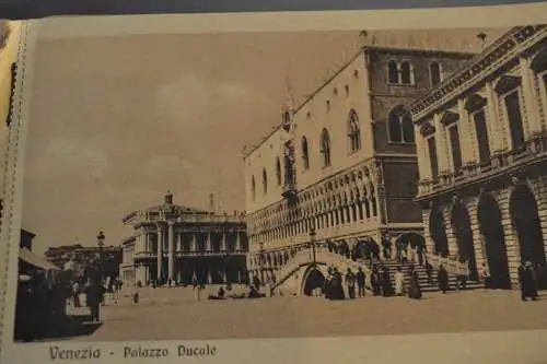 Postkarten, Cartoline, Palazzo Ducale, Venezia, 25 Stück unbenutzt im Buch,1900