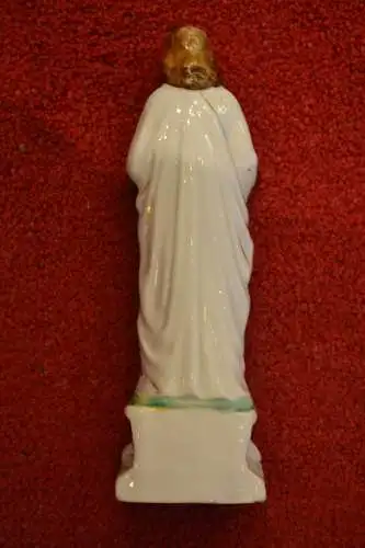 Porzellan, Jesus Statue, handbemalt, etwa 1900