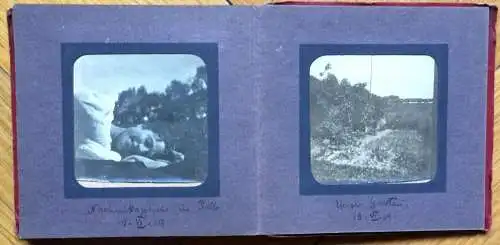 Kleines Photoalbum 10 x 10 cm mit 25 Photographien aus dem Jahr 1919