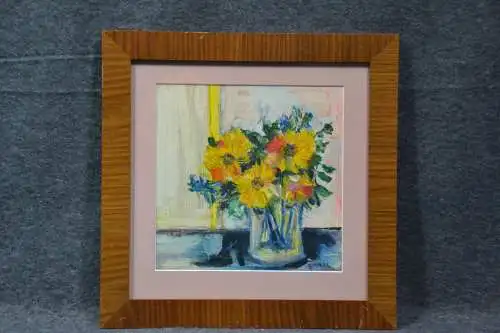 Aquarell, Stilleben mit Blumen, unbek sign., dat. 98