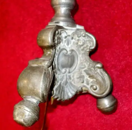 Stehlampe,Barockstil ,Zinn,aus altem Zinnkerzenleuchter gefertigt