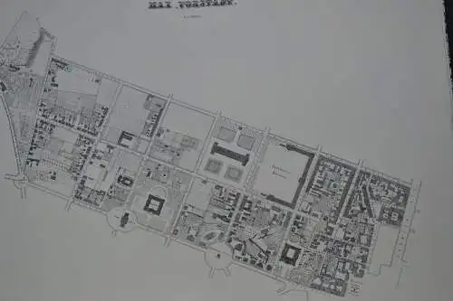 Stadtplan, München, Maxvorstadt, 1992, aus Großem topografischen Atlas von 1858