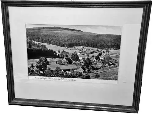 Fotografie,S/W,gerahmt, Eulengebirge,Haschbach,Schlesien/Polen,1930