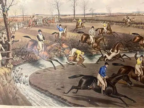 Aquatinta,Großes Steeplechase in Liverpool, 1839,Charles Hunt,Brook 2nd,2 Round