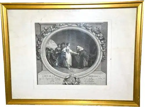 Nicolas DE LAUNAY (1739-1792) after LE PRINCE and AUBRY "Le Bonheur du Ménage
