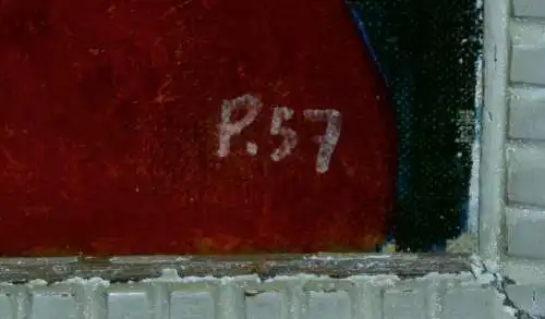 Ölgemälde, sign. P 57 (Paps) Waldemar RUSCHE,Blumen. gerahmt
