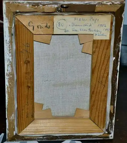 Ölgemälde, sign. P 57 (Paps) Waldemar RUSCHE,Blumen. gerahmt