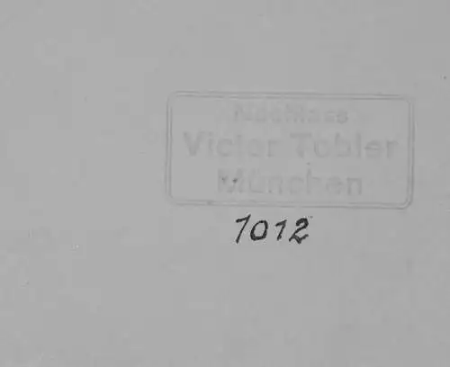 Bleistiftzeichnung,Victor Tobler,Hall, 1906