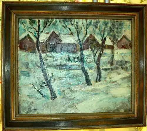 Ölgemälde,"Winter" Harry Behr, gerahmt