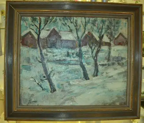 Ölgemälde,"Winter" Harry Behr, gerahmt