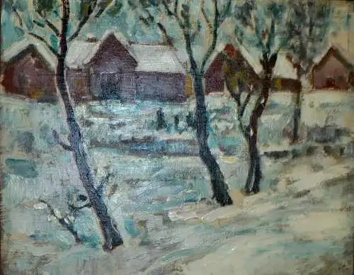 Ölgemälde,"Winter" Harry Behr, gerahmt