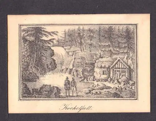 Lithografie, Kochelfall,Schlesien  frühes 19.Jhdt, seltene Darstellung